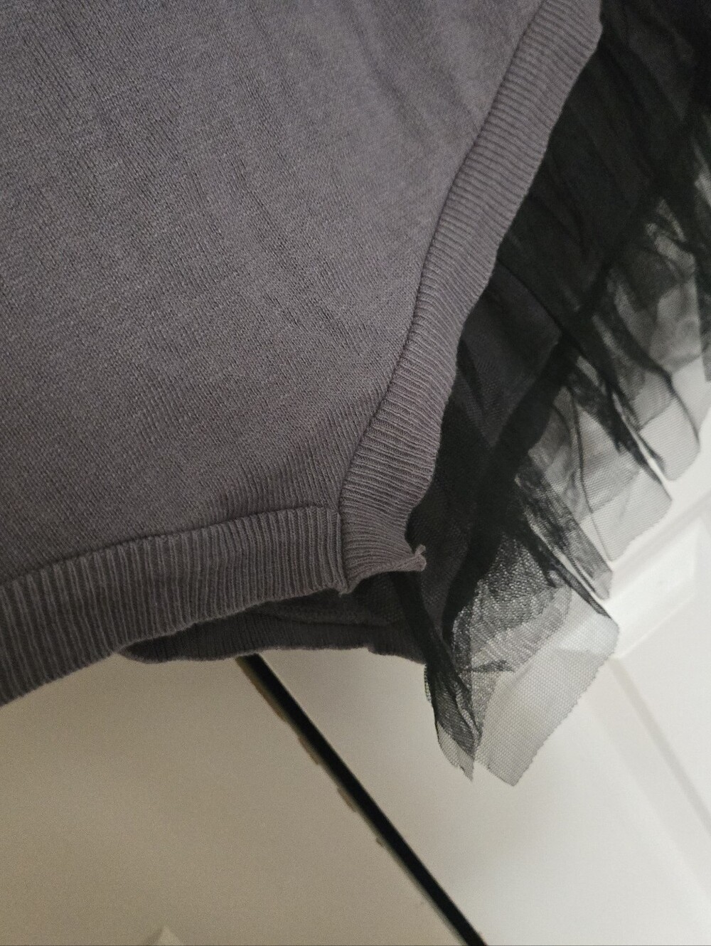 NWT Torrid Disney Nightmare Before Christmas Gray Knit Top Tulle Rayon Blend - Picture 9 of 10